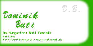 dominik buti business card